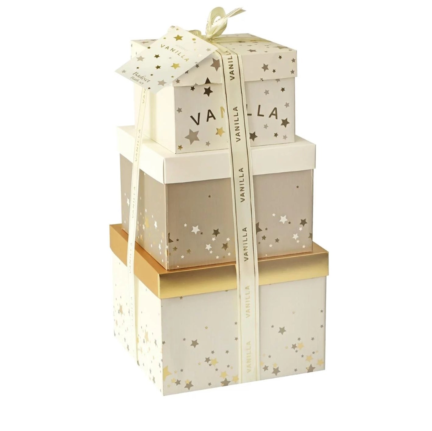 Cosmetics - Pyramide cadeau dorée
