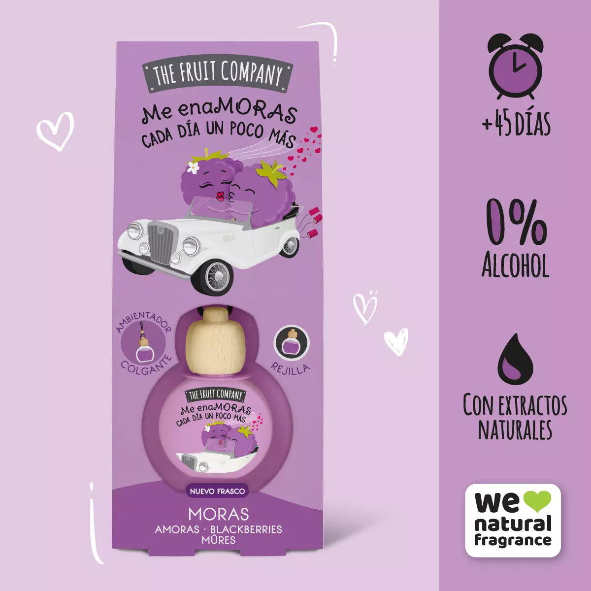 Parfum pour voiture 2 utilisations – Mûres