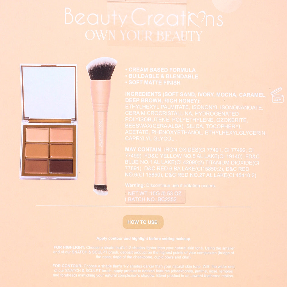 ENSEMBLE PALETTE BRONZANTE SNATCHURAL ET PINCEAUX