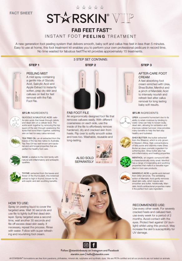Starskin® VIP Fab Feet Fast™ Traitement Exfoliant pour les Pieds