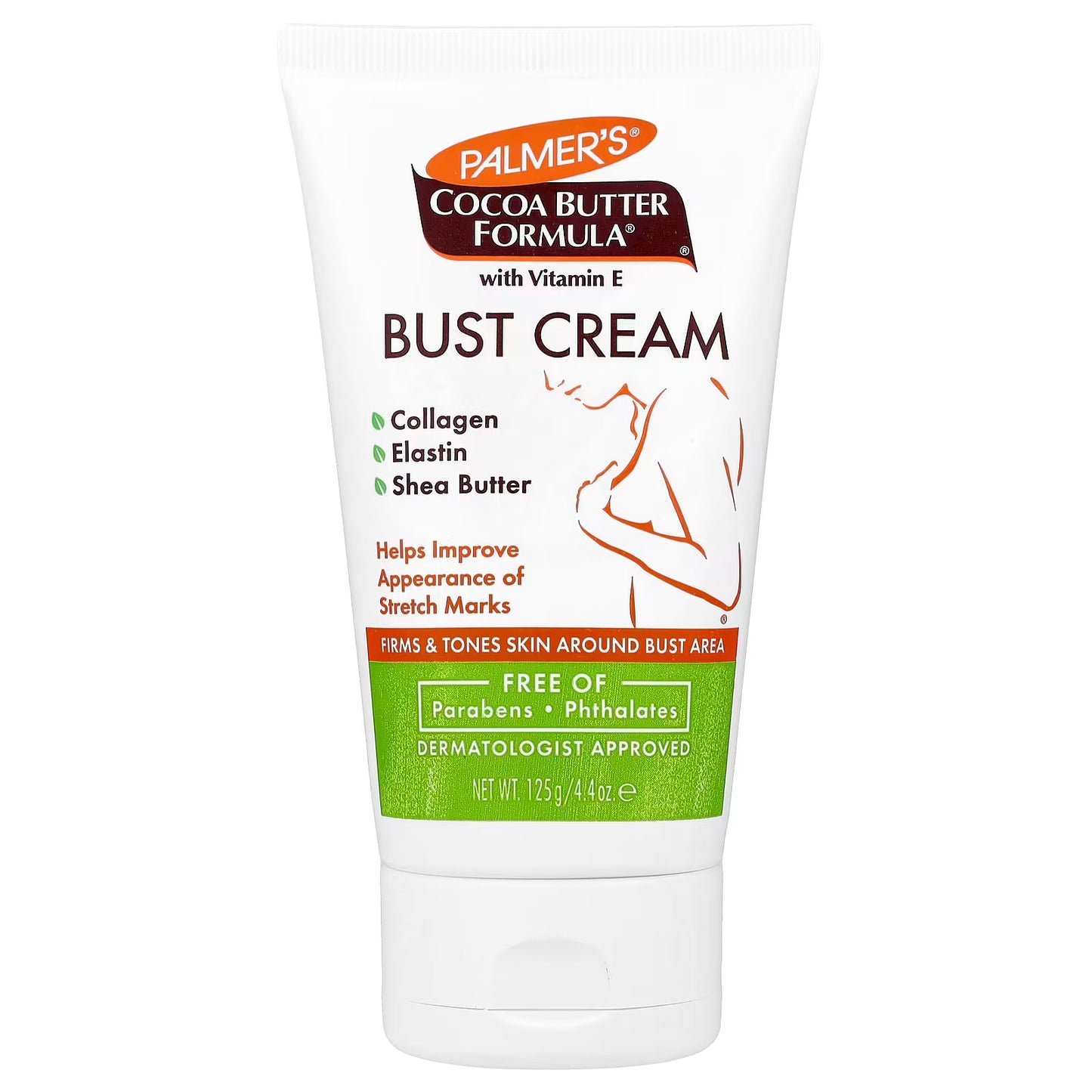 Cocoa Butter Formula à la vitamine E, Crème pour le buste, 125 g