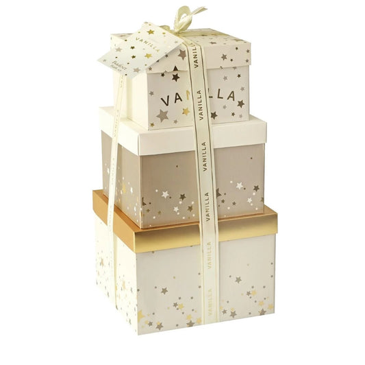 Cosmetics - Pyramide cadeau dorée