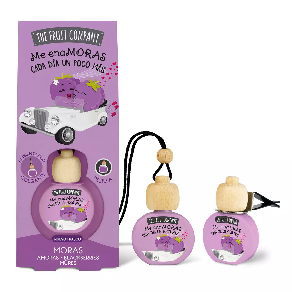 Parfum pour voiture 2 utilisations – Mûres