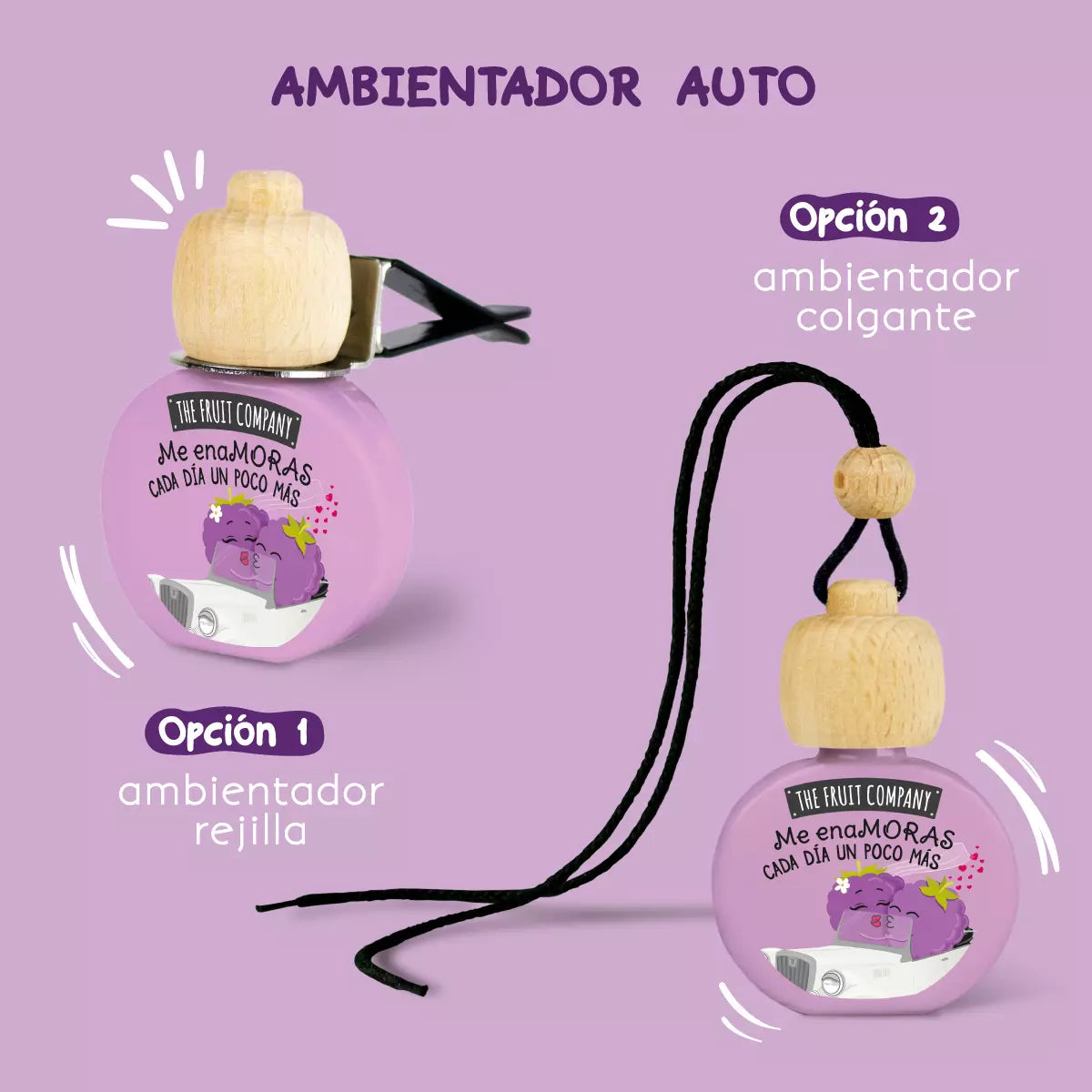 Parfum pour voiture 2 utilisations – Mûres
