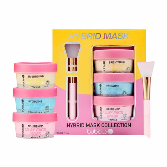 Coffret de Masques Visage à l'Argile Hybride (3 x 60g)