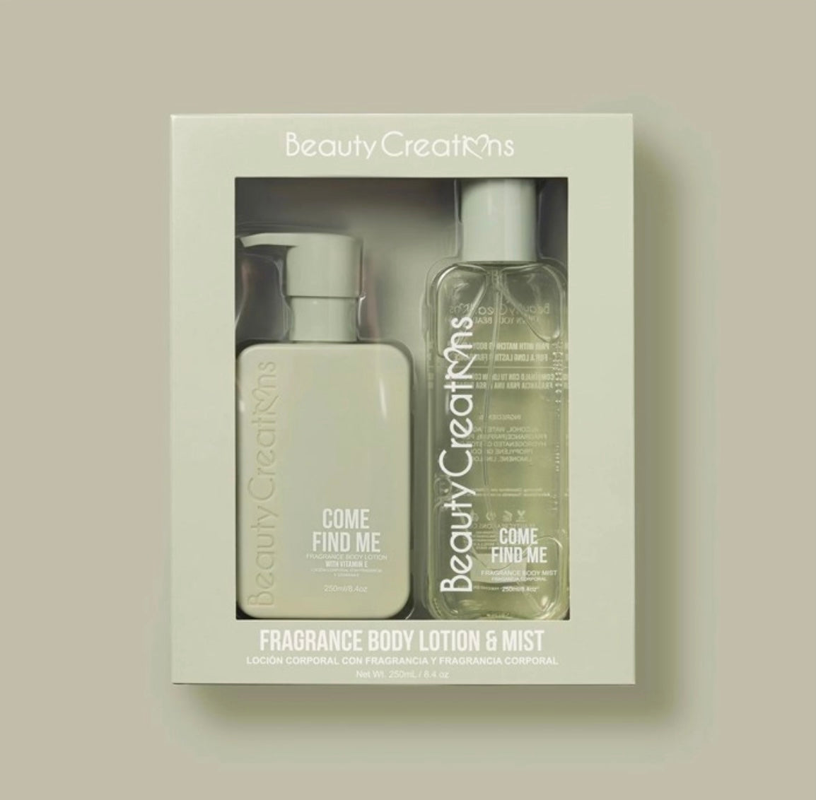 Beauty Creations BLBSSET-01 Ensemble de lotion et de brume Find Me -